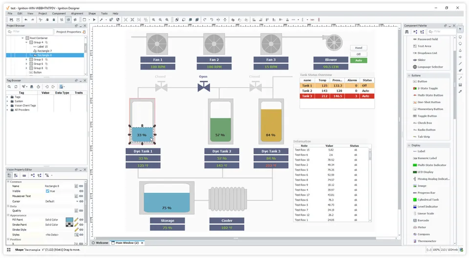 Interface de conception Ignition Designer
